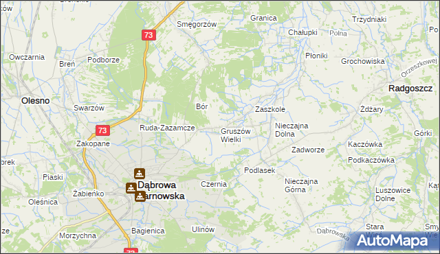 mapa Gruszów Wielki, Gruszów Wielki na mapie Targeo