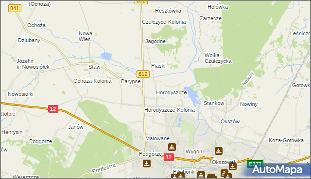 mapa Horodyszcze gmina Chełm, Horodyszcze gmina Chełm na mapie Targeo