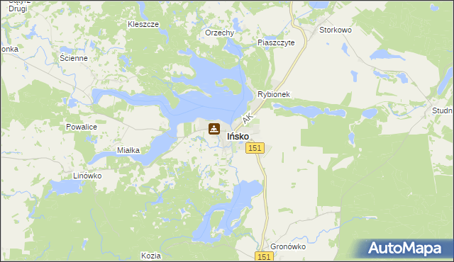 mapa Ińsko, Ińsko na mapie Targeo