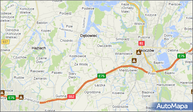 mapa Iskrzyczyn, Iskrzyczyn na mapie Targeo