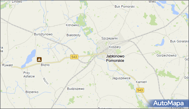 mapa Jabłonowo-Zamek, Jabłonowo-Zamek na mapie Targeo