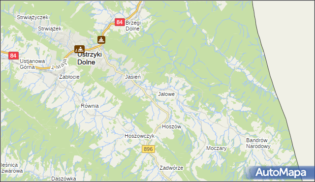 mapa Jałowe, Jałowe na mapie Targeo