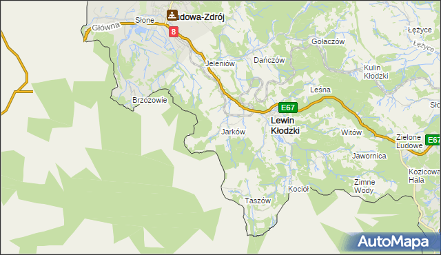mapa Jarków, Jarków na mapie Targeo