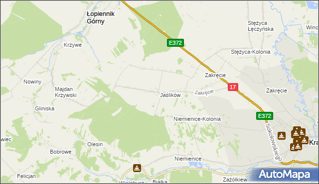 mapa Jaślików, Jaślików na mapie Targeo