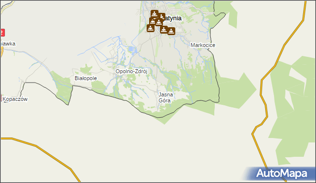 mapa Jasna Góra gmina Bogatynia, Jasna Góra gmina Bogatynia na mapie Targeo