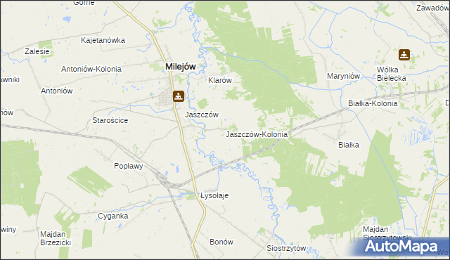 mapa Jaszczów-Kolonia, Jaszczów-Kolonia na mapie Targeo