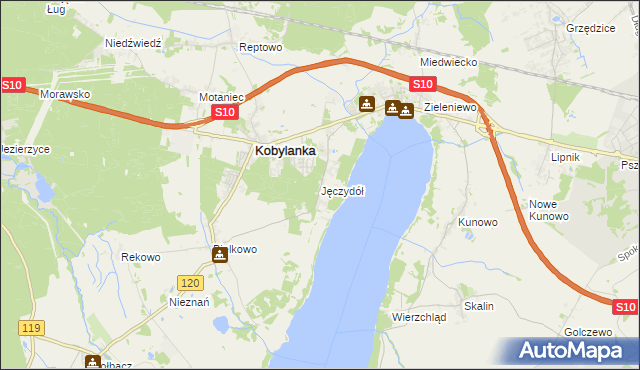 mapa Jęczydół, Jęczydół na mapie Targeo