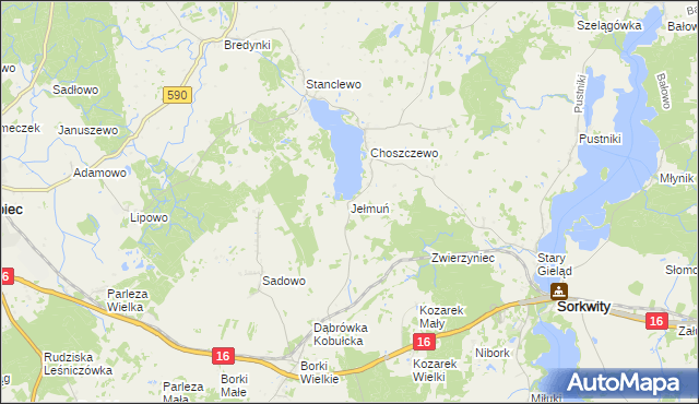 mapa Jełmuń, Jełmuń na mapie Targeo