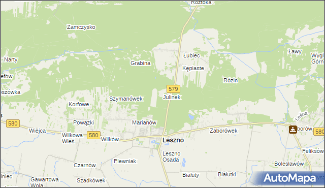 mapa Julinek, Julinek na mapie Targeo