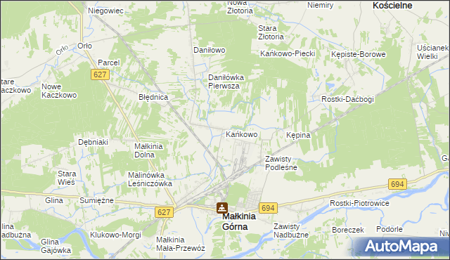 mapa Kańkowo, Kańkowo na mapie Targeo