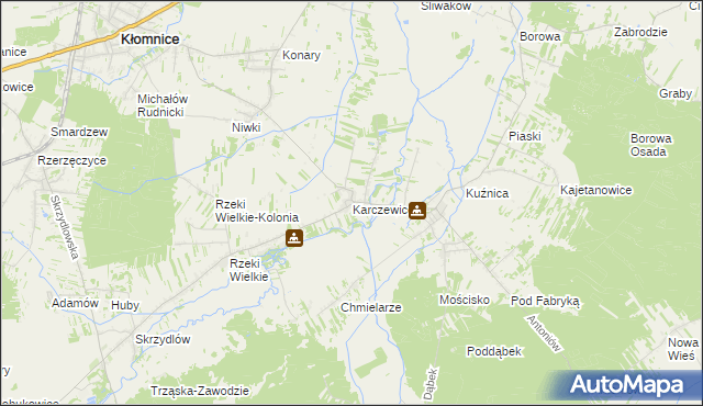 mapa Karczewice, Karczewice na mapie Targeo