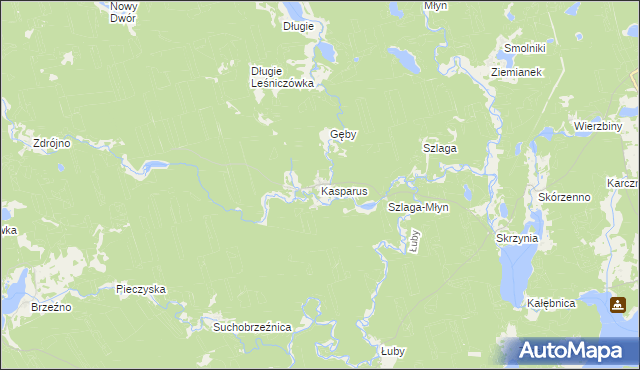 mapa Kasparus, Kasparus na mapie Targeo