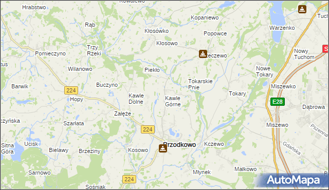 mapa Kawle Górne, Kawle Górne na mapie Targeo