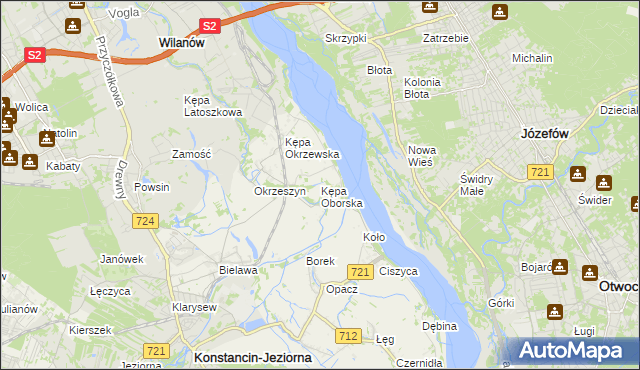 mapa Kępa Oborska, Kępa Oborska na mapie Targeo