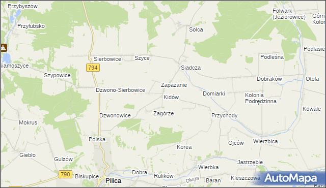 mapa Kidów, Kidów na mapie Targeo