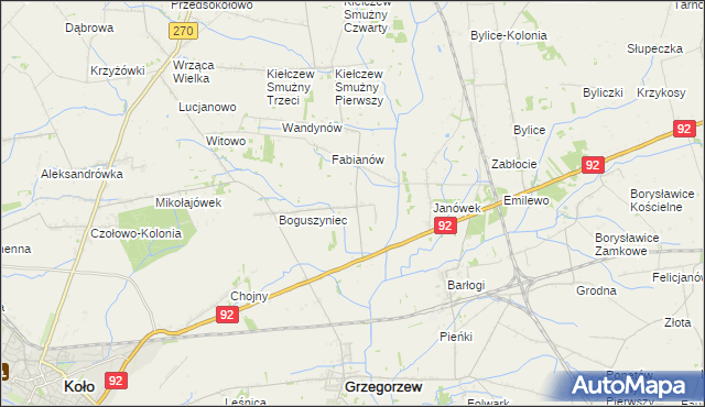 mapa Kiełczewek, Kiełczewek na mapie Targeo