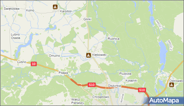 mapa Kłębowiec, Kłębowiec na mapie Targeo