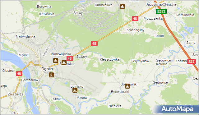 mapa Kleszczówka, Kleszczówka na mapie Targeo