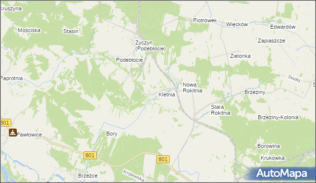 mapa Kletnia gmina Stężyca, Kletnia gmina Stężyca na mapie Targeo