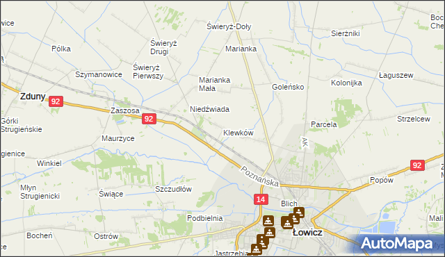 mapa Klewków, Klewków na mapie Targeo