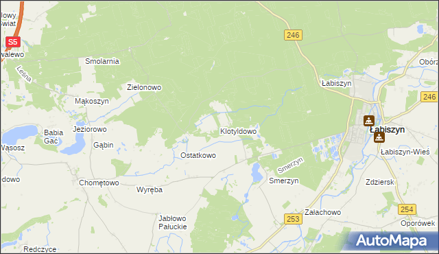 mapa Klotyldowo, Klotyldowo na mapie Targeo