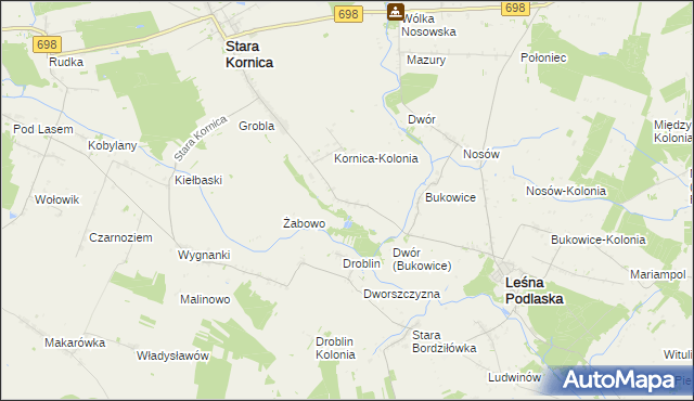 mapa Klukowszczyzna, Klukowszczyzna na mapie Targeo