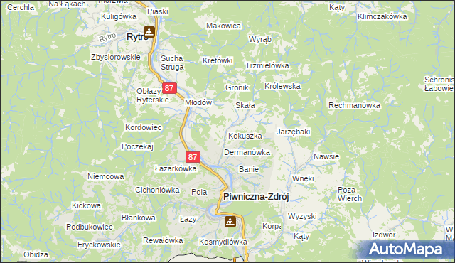 mapa Kokuszka, Kokuszka na mapie Targeo