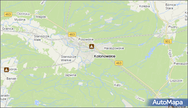 mapa Kolonowskie, Kolonowskie na mapie Targeo