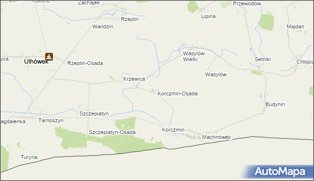 mapa Korczmin-Osada, Korczmin-Osada na mapie Targeo