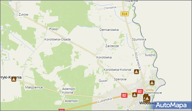 mapa Korolówka, Korolówka na mapie Targeo