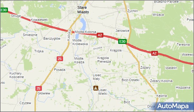 mapa Krągola Pierwsza, Krągola Pierwsza na mapie Targeo