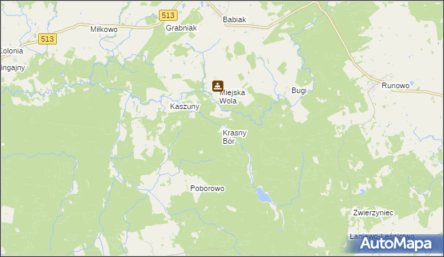 mapa Krasny Bór, Krasny Bór na mapie Targeo