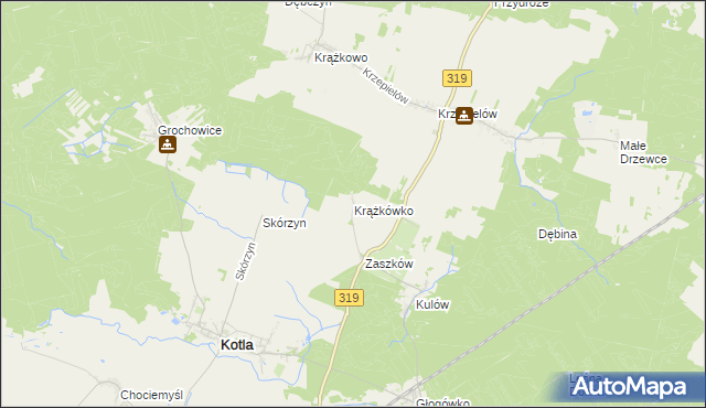 mapa Krążkówko, Krążkówko na mapie Targeo