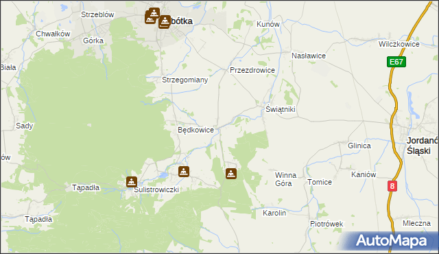 mapa Księginice Małe, Księginice Małe na mapie Targeo