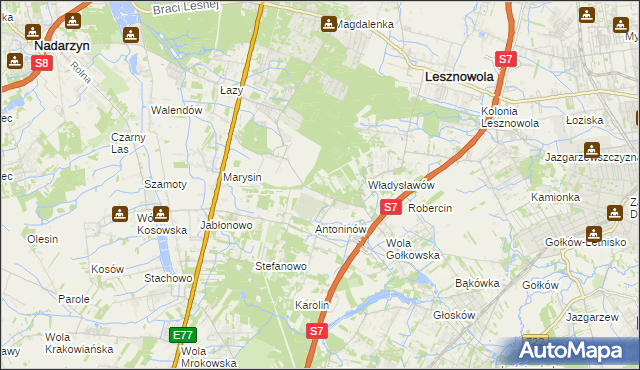 mapa Kuleszówka, Kuleszówka na mapie Targeo