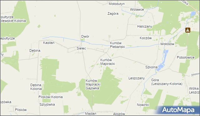 mapa Kumów Majoracki, Kumów Majoracki na mapie Targeo