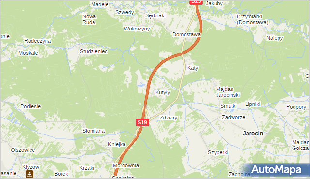 mapa Kutyły, Kutyły na mapie Targeo