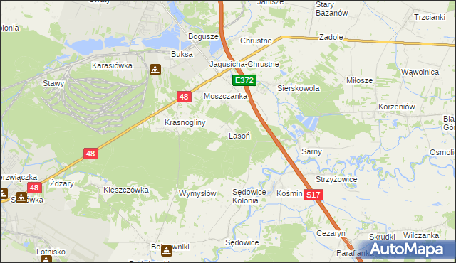 mapa Lasoń, Lasoń na mapie Targeo