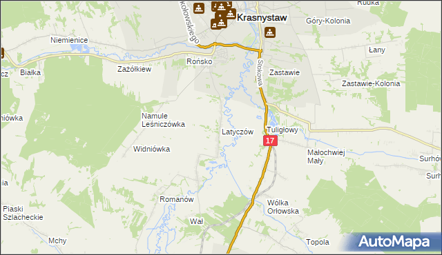 mapa Latyczów, Latyczów na mapie Targeo