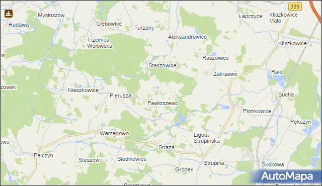 mapa Łazarzowice, Łazarzowice na mapie Targeo