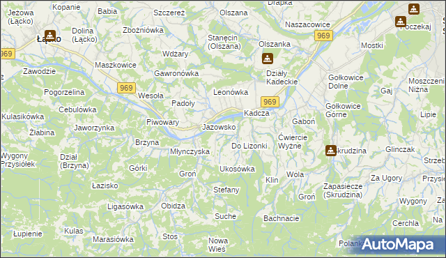 mapa Łazy Brzyńskie, Łazy Brzyńskie na mapie Targeo