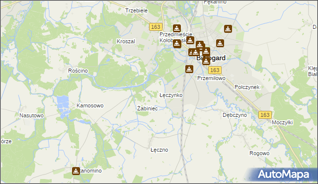 mapa Łęczynko, Łęczynko na mapie Targeo