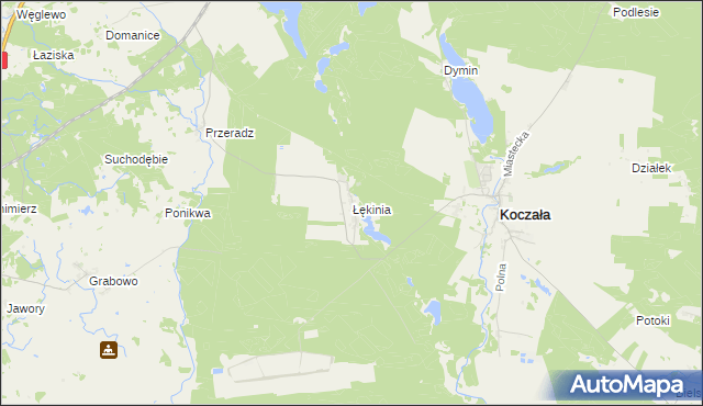 mapa Łękinia, Łękinia na mapie Targeo