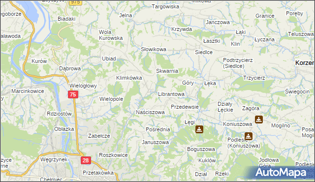 mapa Librantowa, Librantowa na mapie Targeo