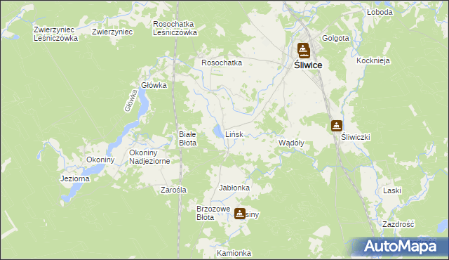 mapa Lińsk, Lińsk na mapie Targeo