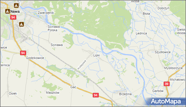 mapa Lipki gmina Skarbimierz, Lipki gmina Skarbimierz na mapie Targeo