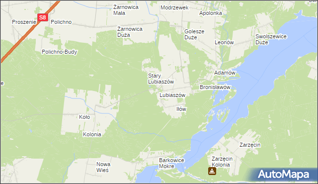 mapa Lubiaszów, Lubiaszów na mapie Targeo