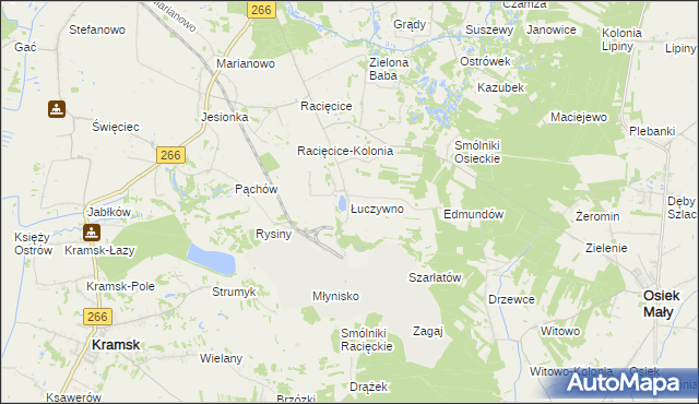 mapa Łuczywno, Łuczywno na mapie Targeo