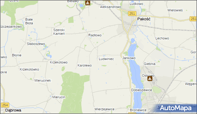 mapa Ludwiniec, Ludwiniec na mapie Targeo