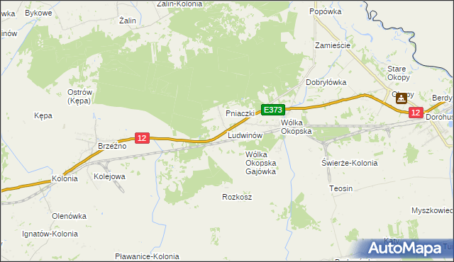 mapa Ludwinów gmina Dorohusk, Ludwinów gmina Dorohusk na mapie Targeo